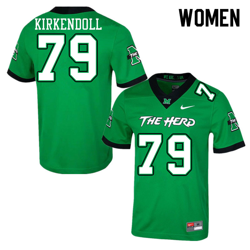 Women #79 Jacob Kirkendoll Marshall Thundering Herd College Football Jerseys Sale-Green